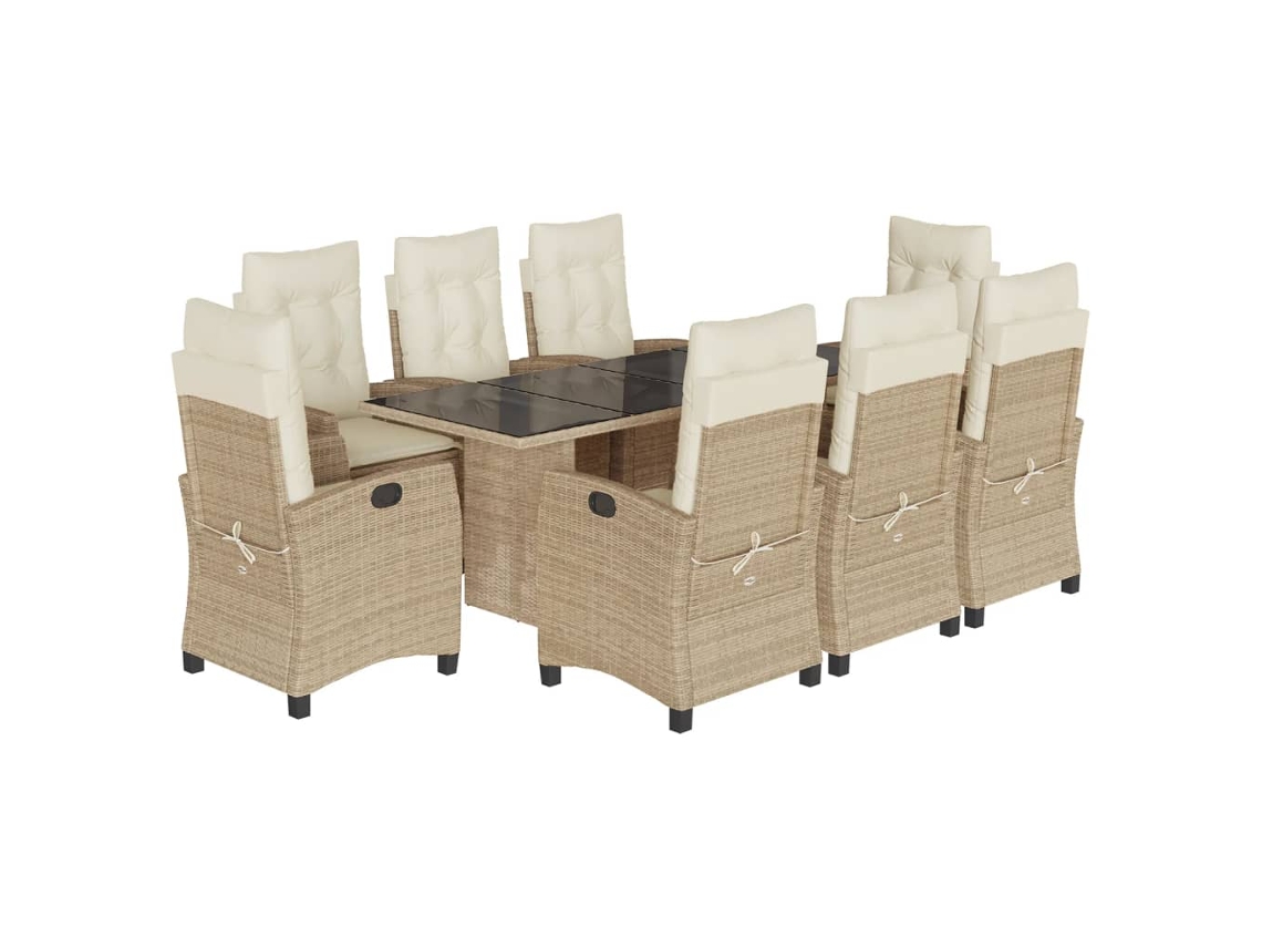 Garden Dining Set, Garden Dining Sets Vidaxl Bege Rattan / Vime (n/a)