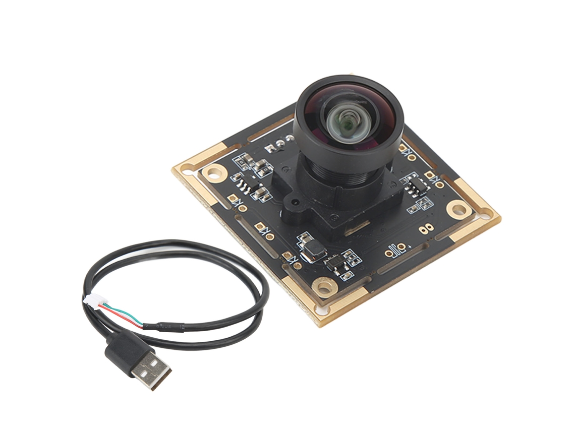 Módulo de Câmera 5mp Foco Manual Usb Sem Driver 125° Visão com Microfone