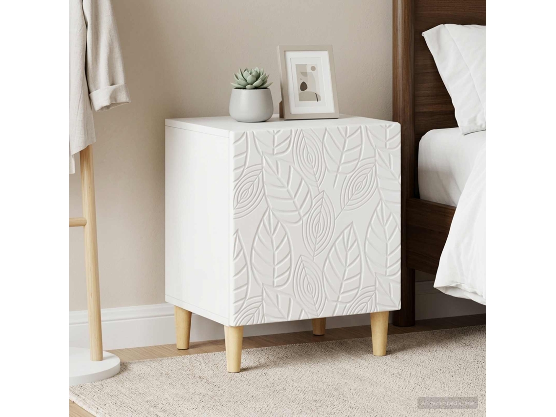 Vidaxl Mesa-de-cabeceira 2 Pcs Branco 43 X 34,5 X 50 Cm