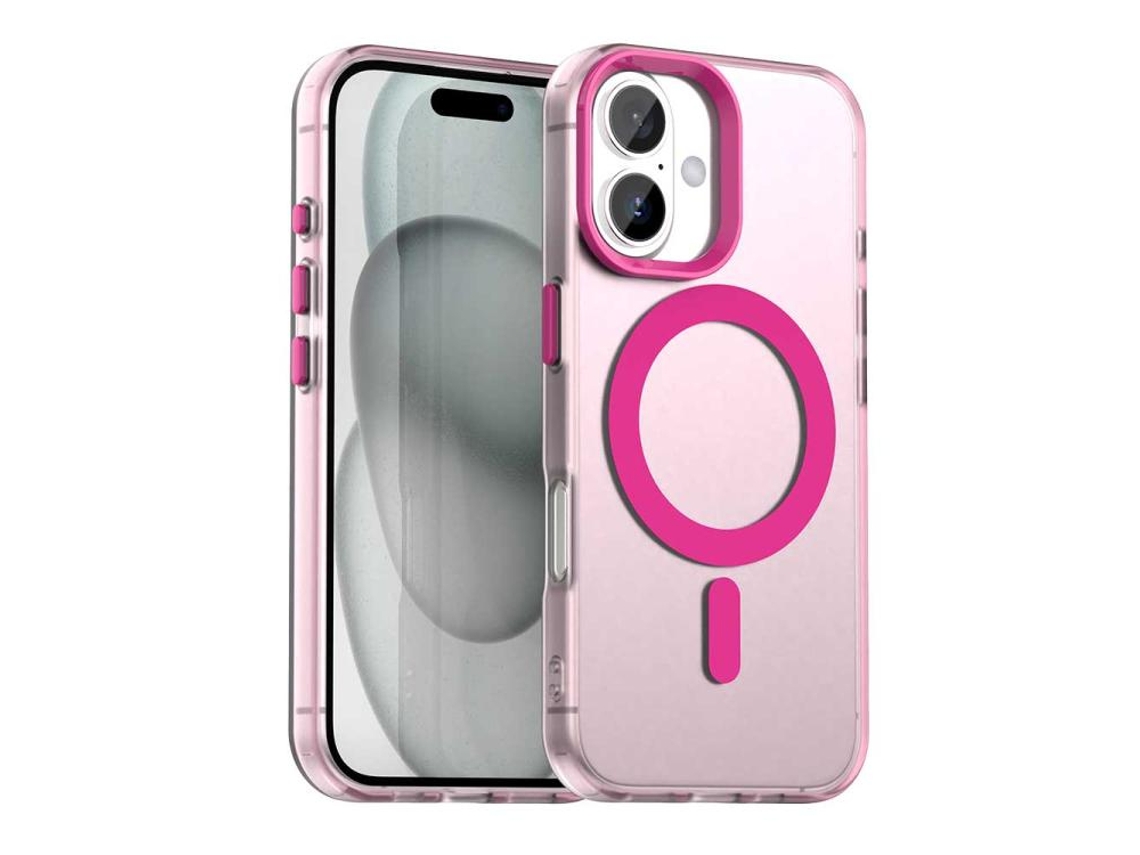 Capa Yuysan Para Iphone 17 Candy Magsafe Pc Híbrido Tpu (proteção Antichoque, Compatível Com Magsafe) Vermelho