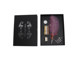 Set de Caneta Estilo Retrô de Pluma Duradera e Criativa para Escrita Fácil, Caixa de Presente para Amante, Professor e Companhia, Roxo Antigo