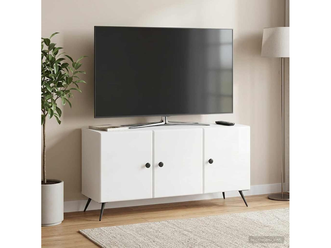 Vidaxl Gabinete Para Tv Branco Brilhante 99 X 34,5 X 50 Cm