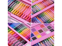 Kit De Arte Deluxe De 176 Piezas Com Caballete Trifold Para Pintura E Desenho