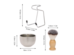Kit De Barbear Masculino Com Escova, Bacia De Sabonete E Suporte Para Afeitamento Facial E Cuidados Do Barba