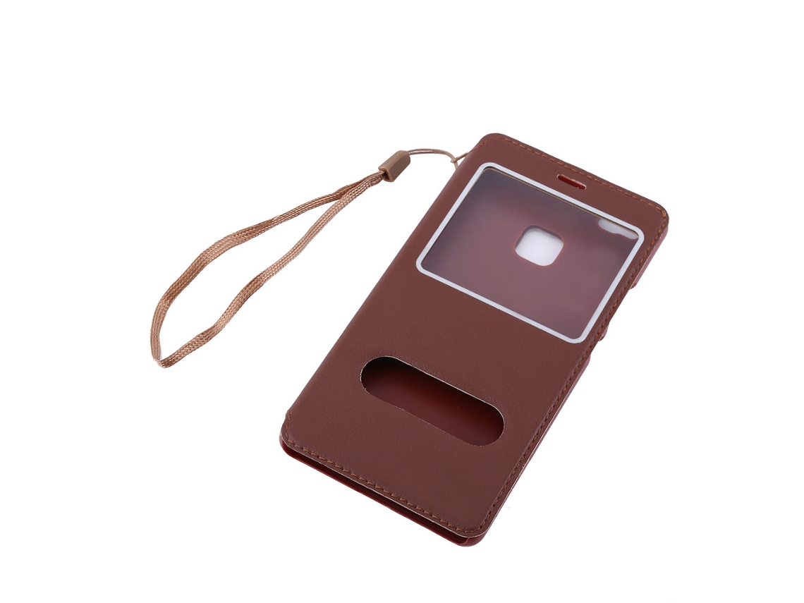 Funda com Suporte e Janelas Duplas para Huawei P9 Lite EOOCOO