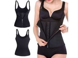 Cinta Modeladora Feminina Com Fecho De Correr E Fechos Yuysan, Top De Alças Com Tecido Espacial, Cor Preta, Tamanho Xxxxl