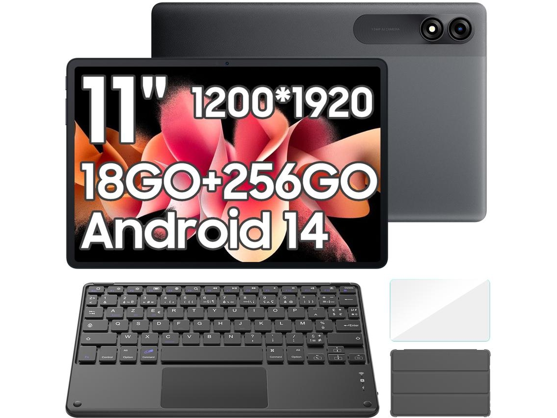 Tablet BLACKVIEW Tab 9 Wifi Teclado K1 10.95'' 18 Gb 256 (Cinzento)