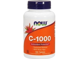 Chá NOW Vitamina C Com Rosa Mosqueta (100 tabletes)