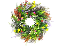 Guirlanda de Flores Artificiais para Porta, Decoração para Mesa, Guirlanda de Flores de Primavera para Porta, Parede AQUAFORGE