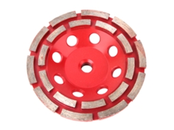 Disco De Esmeril De Copa De Segmentos Diamante De Doble Fila 4" Para Concreto Granito Mármol