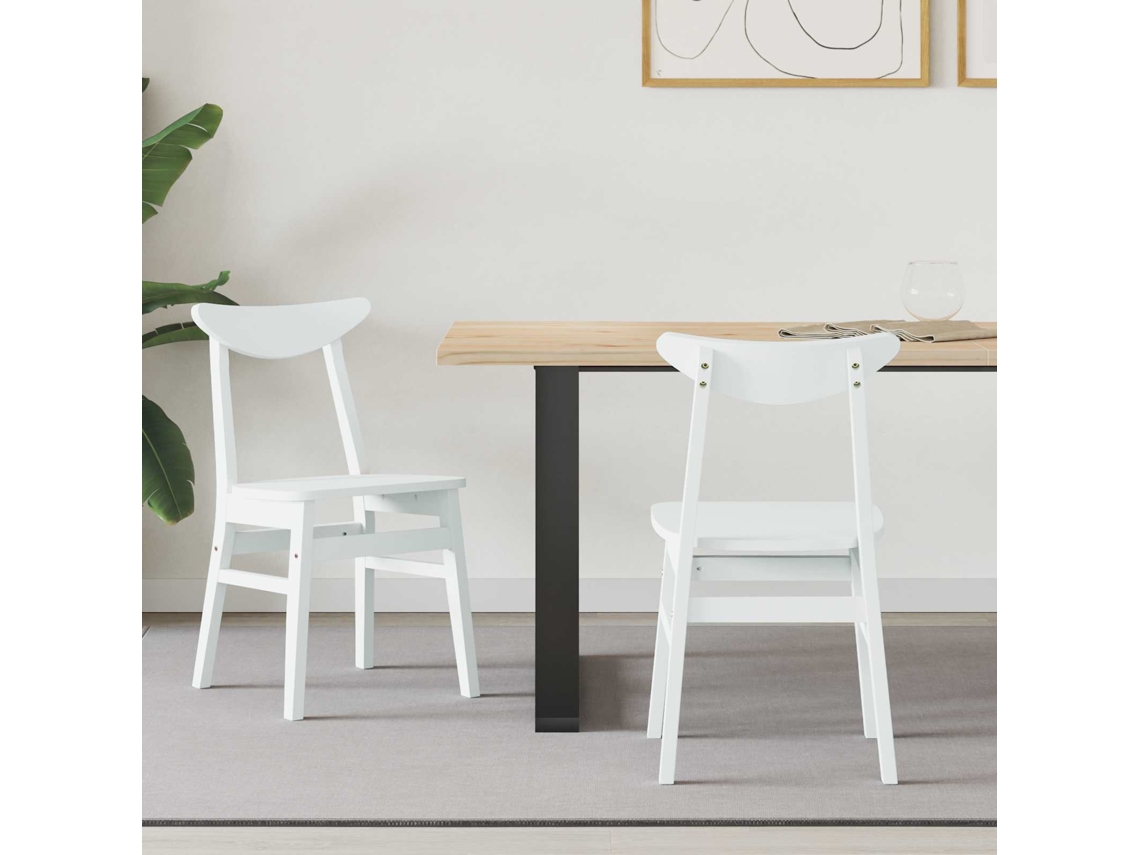 Vidaxl Cadeiras De Jantar 2 Pcs Branco 42 X 47,5 X 81 Cm