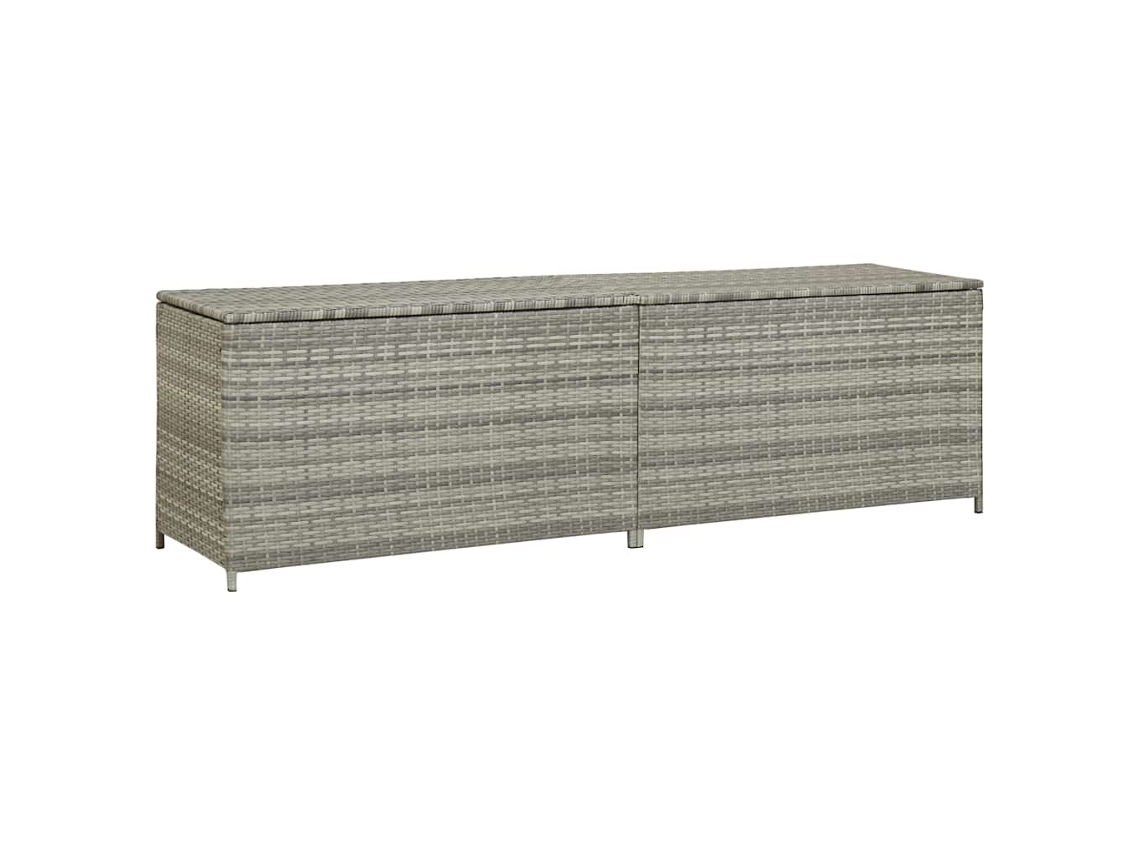 Maison Exclusive - Caixa De Arrumação Para Jardim 200x50x60 Cm Vime Pe Cinzento