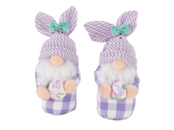 2 Peças Bonecos Gnomos De Pelúcia Decorativos Roxos Para Bandeja Em Camadas Festivais E Festas