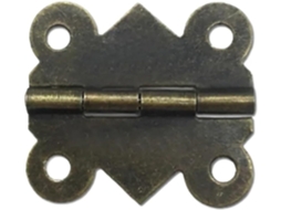 20 Peças De Mini Dobradiças Bronze Para Portas, Armários E Gavetas