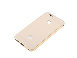 Capa de Telefone Capa Protetora Huawei Nova Espelhada Eletroplatada Dourada EOOCOO (quadro de Metal, Capa Traseira de Espelho)