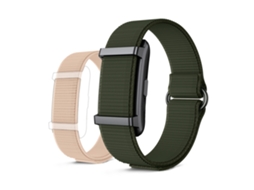 Pulseira Inteligente Ksix Vitalis Go, Autonomia 30 Dias, Pulseiras De Nylon Verde E Bege