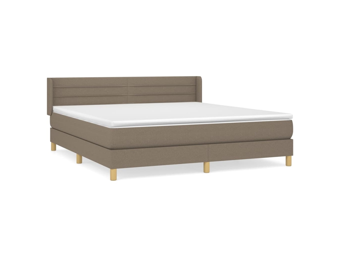 Box Spring Bed, Box Spring Beds Vidaxl Cinzento-acastanhado Tecido (180 X 200 Cm)