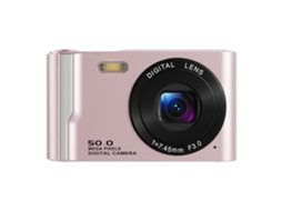 Câmera Digital Portátil 4k 50mp 16x Zoom Digital, Tela De 2,8 Polegadas Rosa (Outlet Grade A)