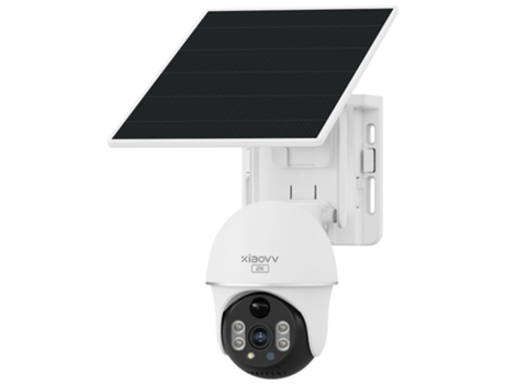 Painel Solar XIAOVV P9 2K 3Mp 4G/Lte Ptz Branco Câmera de Segurança