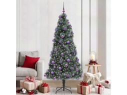 Vidaxl Árvore De Natal Artificial Pré-iluminada Com Conjunto De Bolas