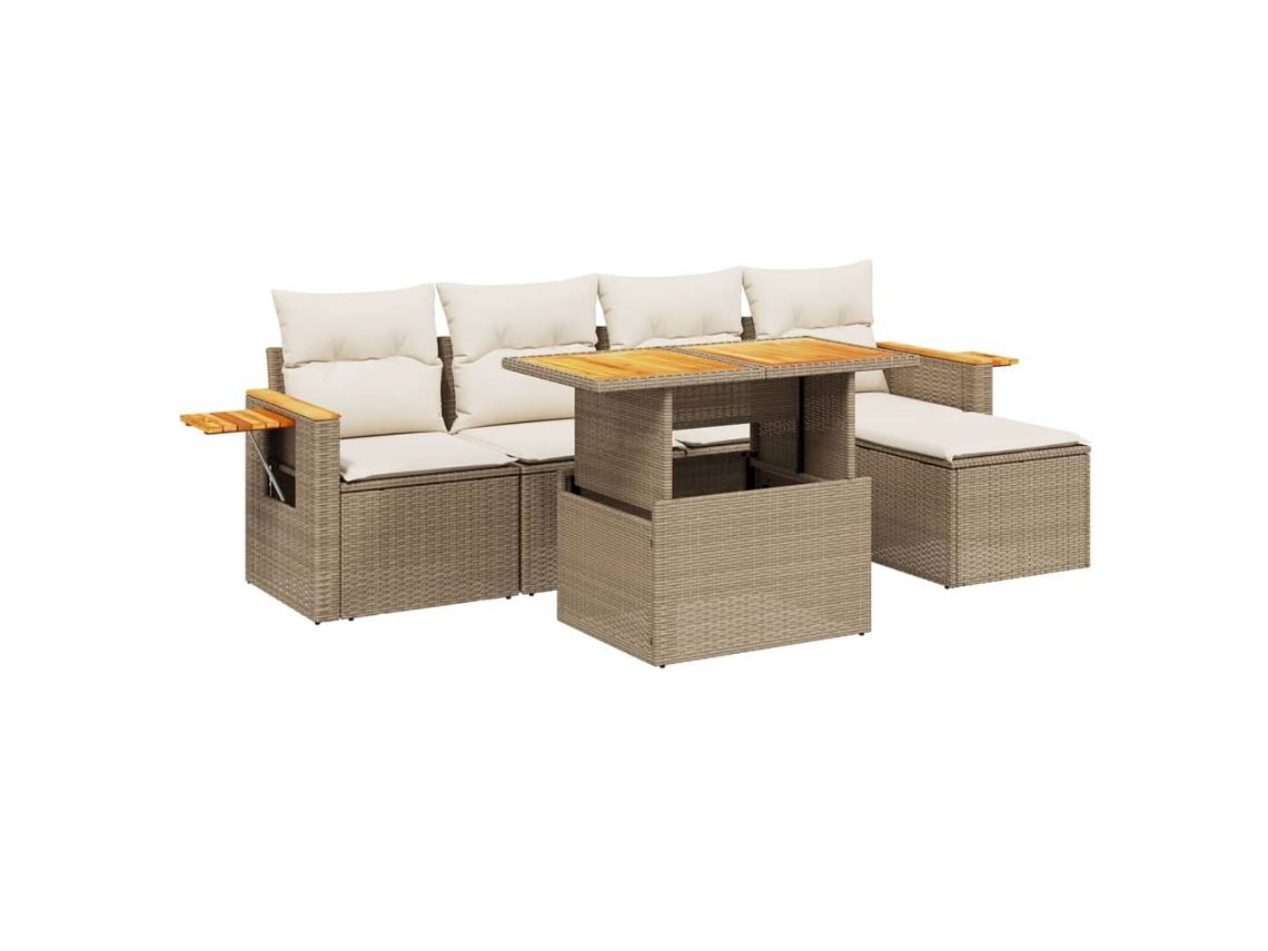 Garden Sofa Set, Garden Sofa Sets Vidaxl Bege Rattan / Vime (n/a)