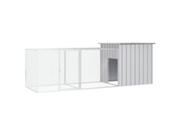Vidaxl Galinheiro 300x91x100 Cm Aço Galvanizado Cinzento
