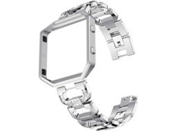 Pulseira De Relógio Em Formato D Com Strass E Moldura Para Rastreador