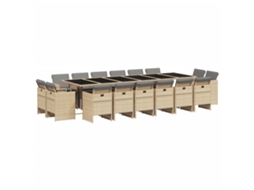 Garden Dining Set, Garden Dining Sets Vidaxl Bege Rattan / Vime (n/a)