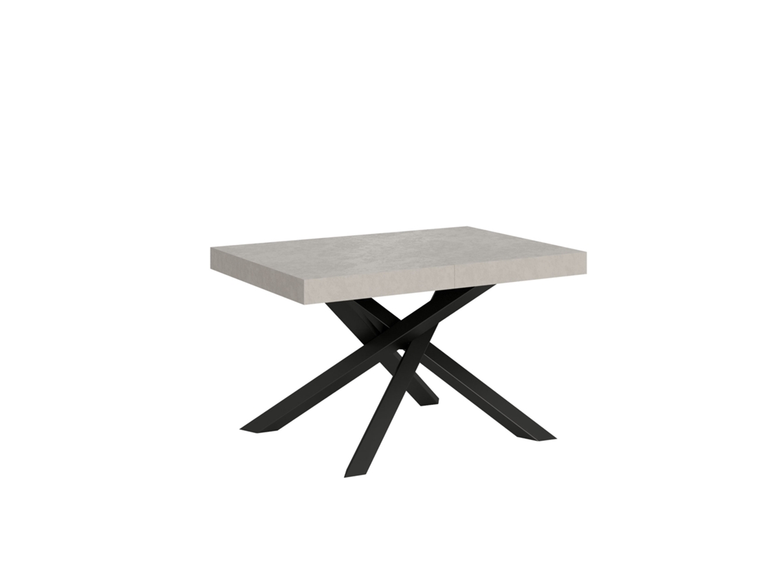Mesa Extensível Volantis Cashmere 120/224x90 Cm Com Pernas Antracite Itamoby