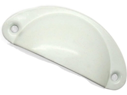 Conjunto De 2 Puxadores Retrô Metal Para Gavetas E Portas Armários Cozinha, Com Acabamento Em Latão Antigo Cor Branco
