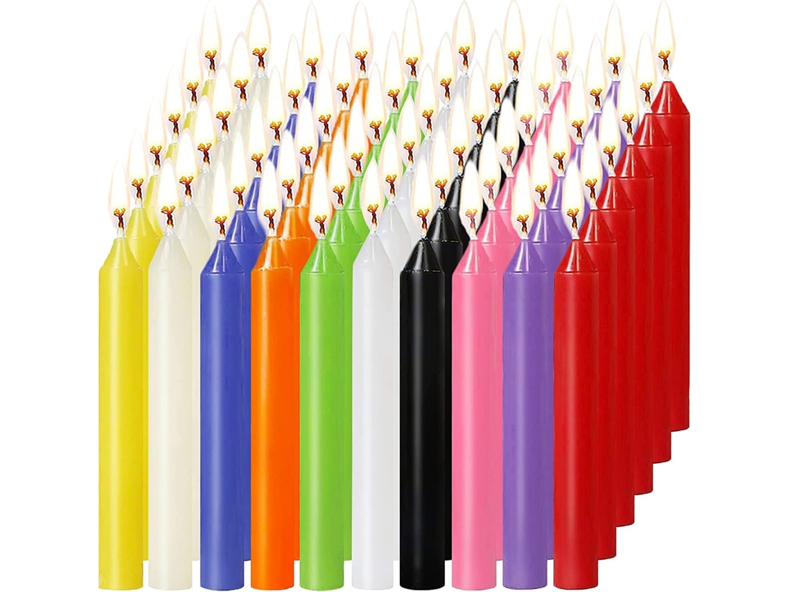 Velas De Feitiços De Cores Variadas, Velas De Feitiços Sem Perfume Para Rituais E Banquetes Mágicos, Queimadura Longa E Longa, Mini Castiça Decorativa