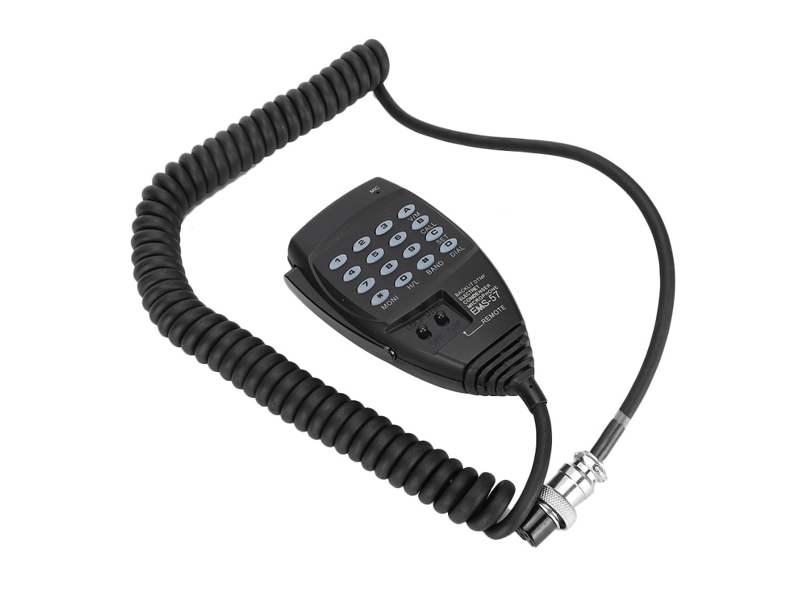 Microfone de Mão Ems‑57 Dtmf de 8 Pinos para Alinco Dr‑135, Dr‑635, Dr‑435 e Dr‑235 com Teclado AQUAFORGE