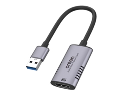 Placa de captura Brilvibera Onten OTN US323 USB A HDMI 4K para streaming de jogos e gravação de vídeo.