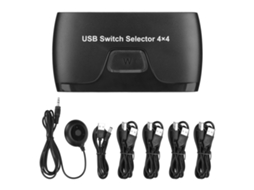 Switch KVM de 4 portas para compartilhar 4 dispositivos USB com Windows, Linux, Chrome OS S/MARCA
