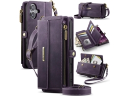 Caseme Capa Carteira Para Iphone 17 Com Zíper E Rfid C39