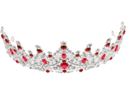 Tiara Prateada Feminina, Coroa Elegante, 16x15,5x7 cm, Acessórios para Cabelo.