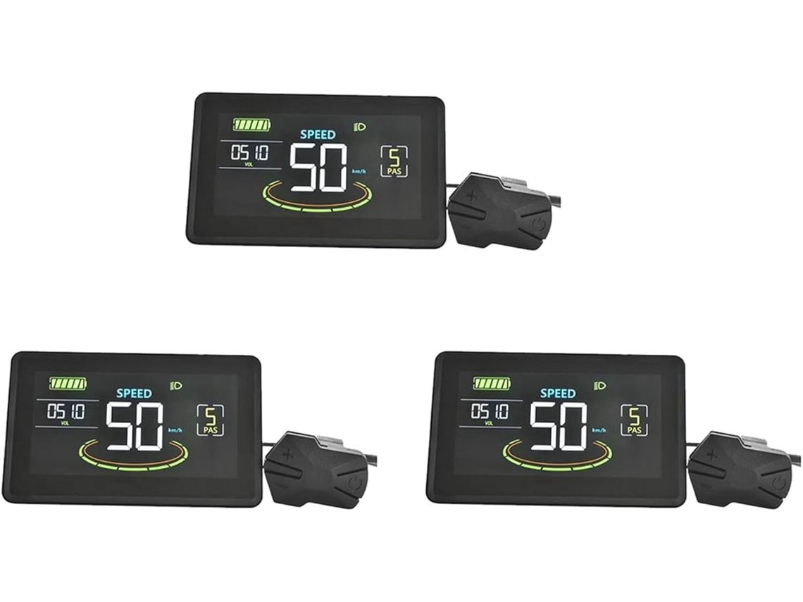3x H6c Compteur D'affichage Lcd para Vélo Éléctrique 24v 60v e Scooter Écran Couleur com Usb Uart SFUSHOS