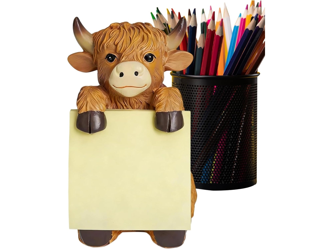 Dispensador De Notas Adesivas Fofo| Porta- Documentos Para Mesa,- De Resina, Ideal Casa, Escritório, Estudo,