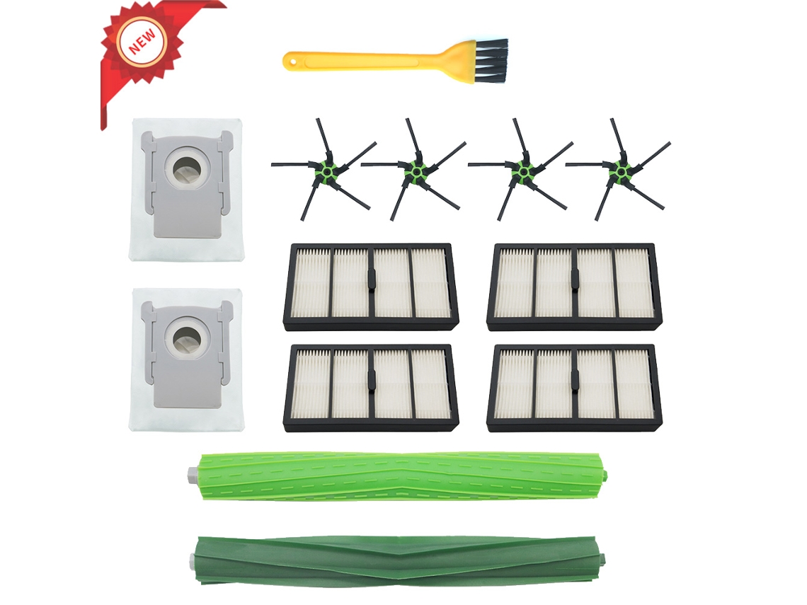 Filtros escovas laterais rolo escova para irobot roomba s9 (9150), s9 (9550) robô aspirador de pó acessórios peças reposição kit