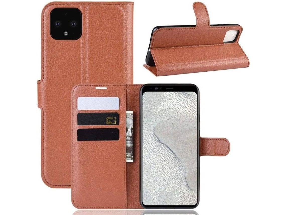 Capa Telemóvel Em Material Resistente Com Proteção Anti-choque Para Google Pixel 4 Xl, Castanho Elysve