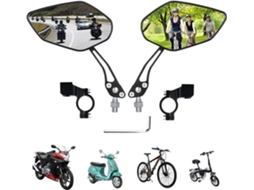 Rebe-espejos Retrovisores Para Bicicleta Y Moto Eléctrica, Ajustables, Estabilidad Alta, Diámetro Do Guidão 17-22mm, Preto