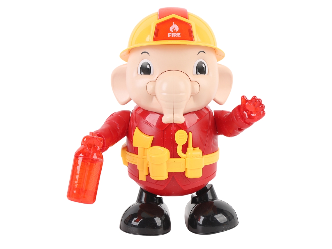 Brinquedo Elefante Dançante Com Luz E Música Forma Bombeiro Para Meninos E Meninas