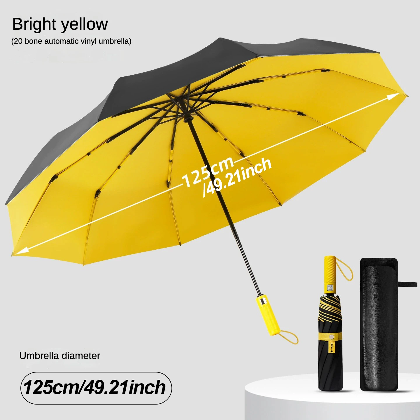 (amarelo, 10k) Guarda-sol Com Cobertura De Couro E Cobertura Ampliada Para Maior Estabilidade E Proteção.