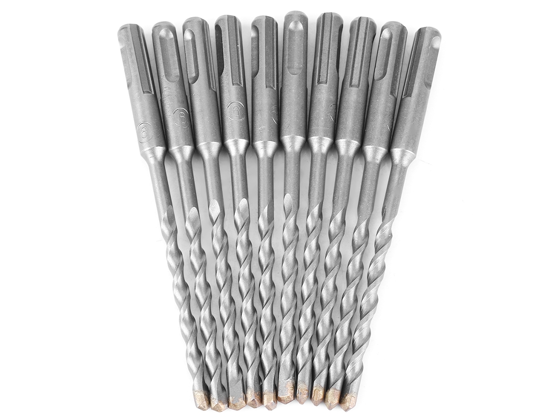 Kit De 10 Brocas Para Martelo Elétrico Sds-plus Para Concreto Com Cabo Redondo 6*150mm