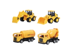 Mali 4 Pcs Veículos de Construção Mini em Plástico Brinquedo para Crianças Meninos 3 Anos+