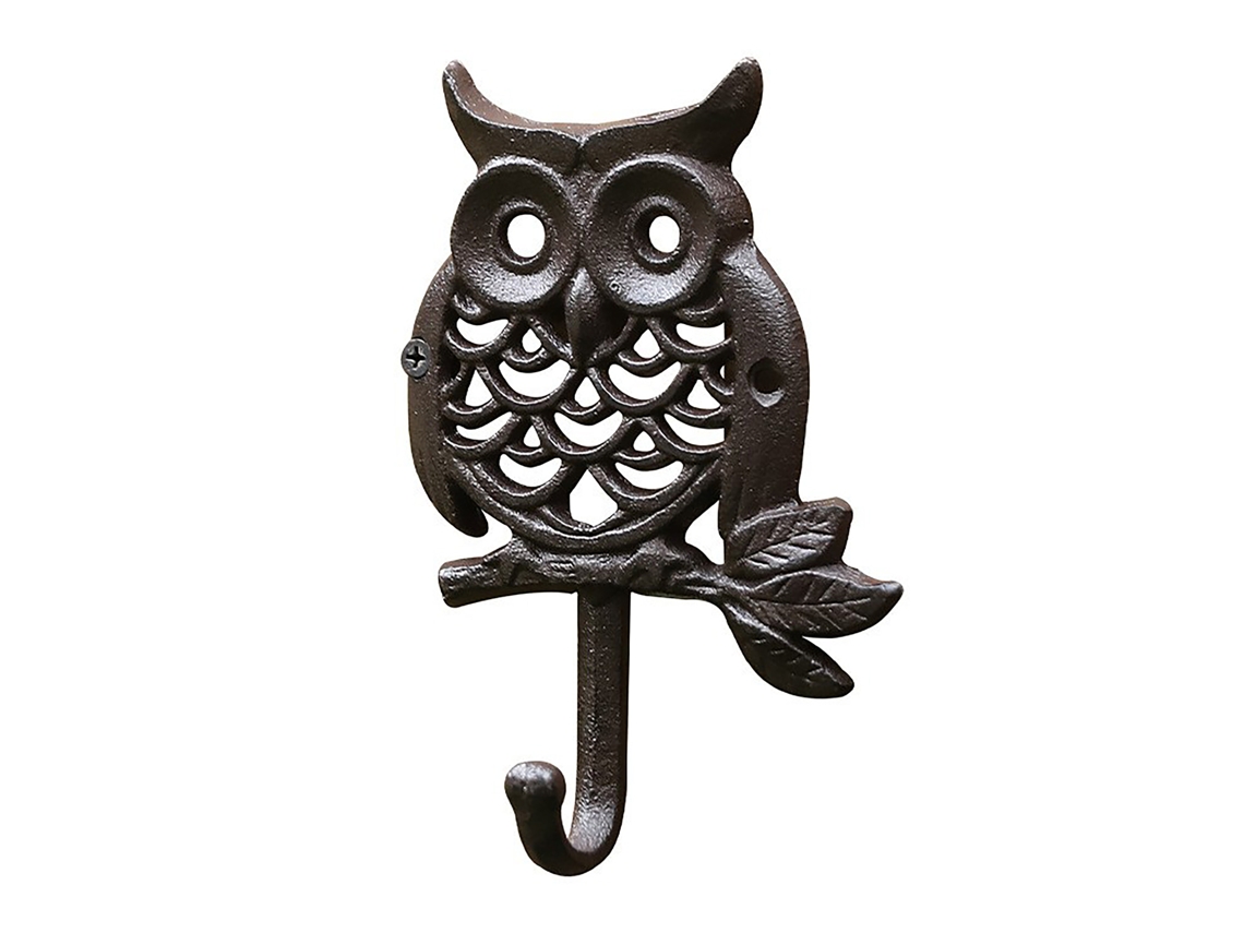 Gancho De Ferro Fundido Laxiscreed Fat Owl Para Decoração E Organização