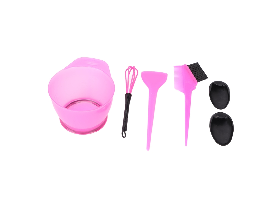 2026 kit de Tinte para Cabello Profesional Con Cepillo, Bol Mixer Y Protector de Orejas Portátil Rosa