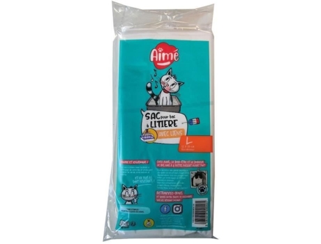 Sacos De Areia Aimé X12 Formato Universal 55x39 Cm, Para Caixa De Areia Com Alças Fecháveis Aime