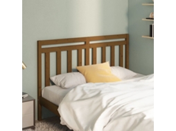 Vidaxl Cabeceira De Cama 141x4x100 Cm Pinho Maciço Castanho Mel