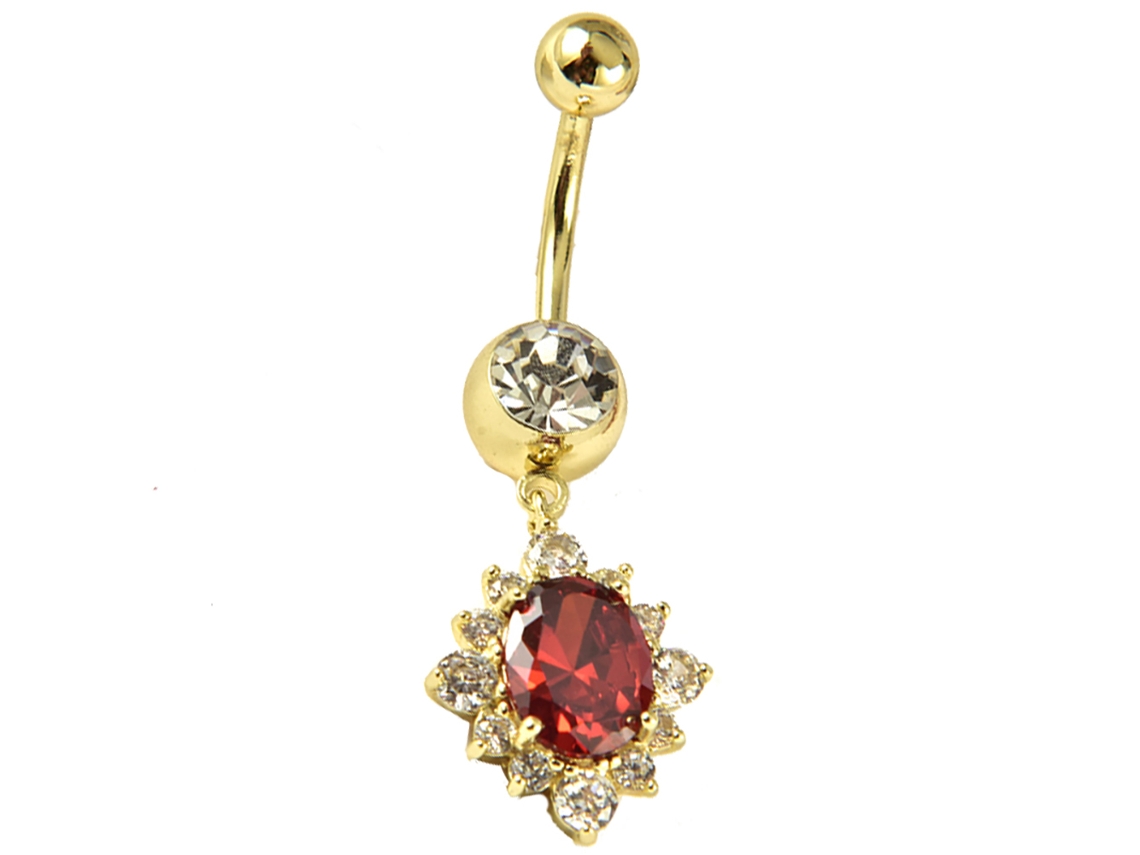 Anel De Umbigo Com Zircão E Strass Moda Feminina